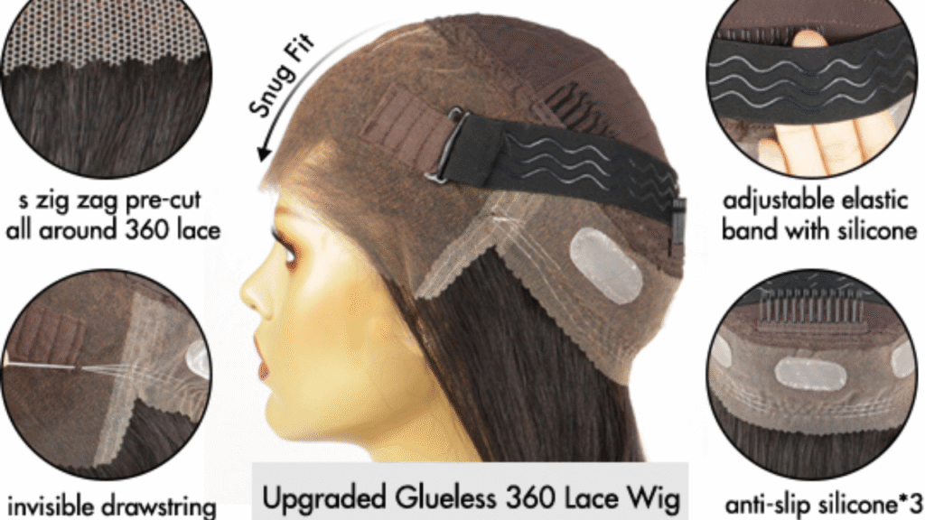 360 Wig with Invisible Straps